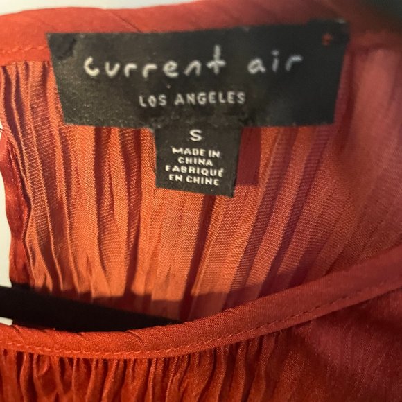 Current Air Los Angeles Burnt Orange Ruched Shirred Waist Top size S - Picture 4 of 4